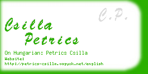 csilla petrics business card